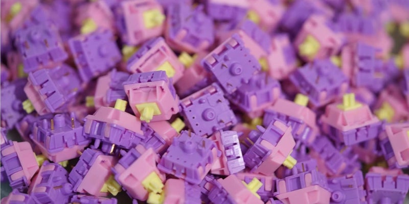 Zkeebs C³ Equalz x TKC Banana Split 62g / Tangerine 5-Pin Linear Switches for Custom Gaming Mechanical Keyboards (Banana Split, 35 Switches) - Image 5